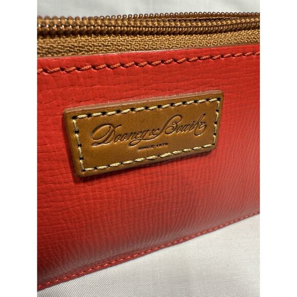Dooney & Bourke Wallet Leather Zip Pouch Slim Compact Case Red NWOT - Picture 1 of 7